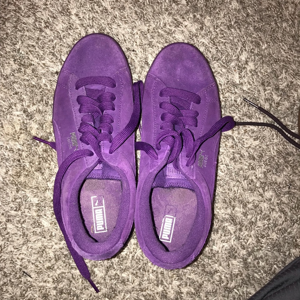 Purple Suede Puma Sneakers